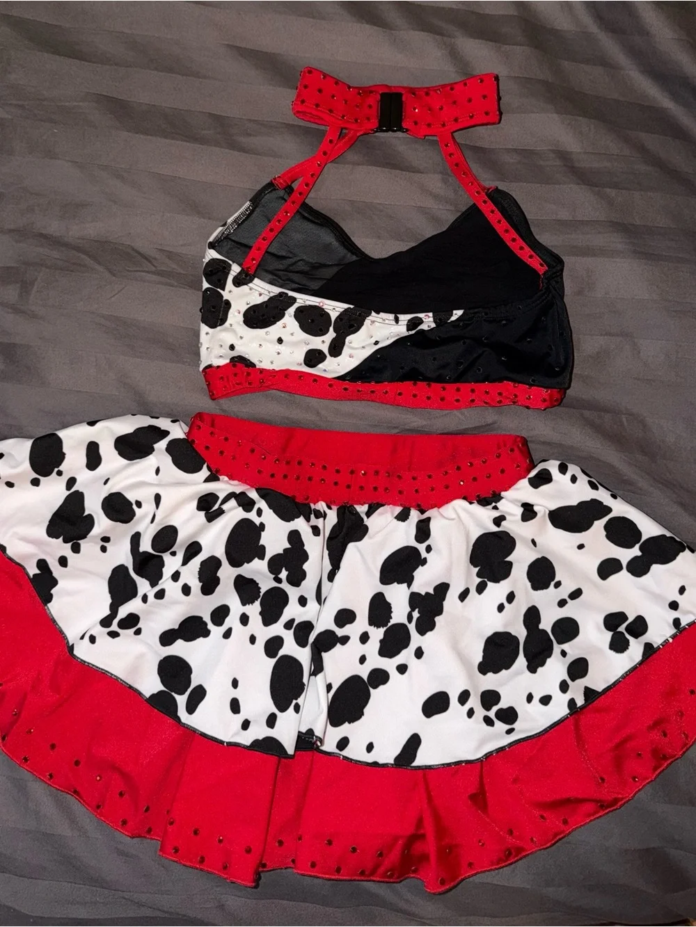 Kids Red, Black & White Dalmatian Dance Costume - Brand